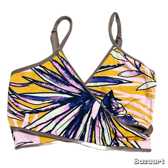 Maaji‎ Reversible Swimsuit Bikini Top Criss Cross Front Spaghetti Strap Small - Picture 1 of 8